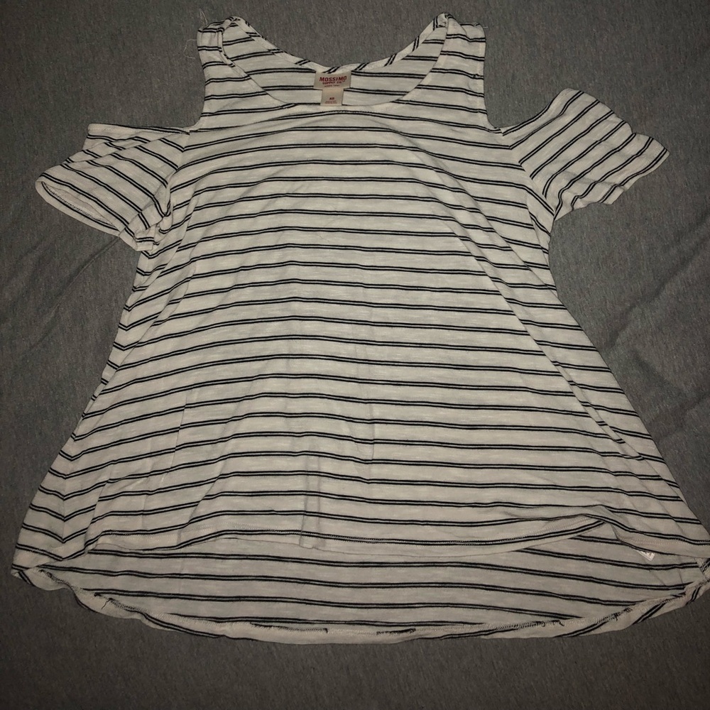 Stripped shirt.